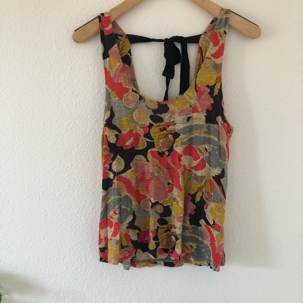 💞multi-colored open back tank top